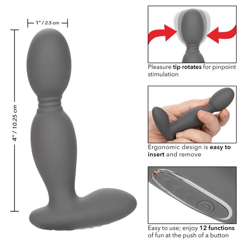 CalExotics Eclipse plug anale vibrante con punta rotante