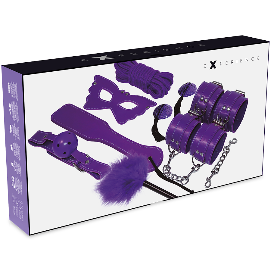 Experience Kit BDSM Viola set bondage 8 pezzi
