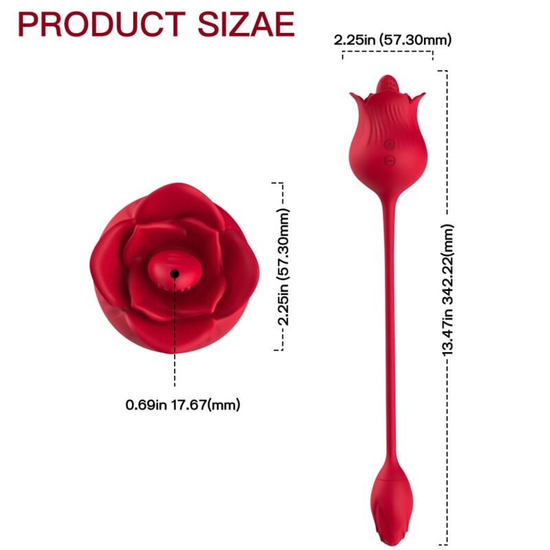 Armony Rosa con Coda stimolatore clitoride rosso 20 modalità
