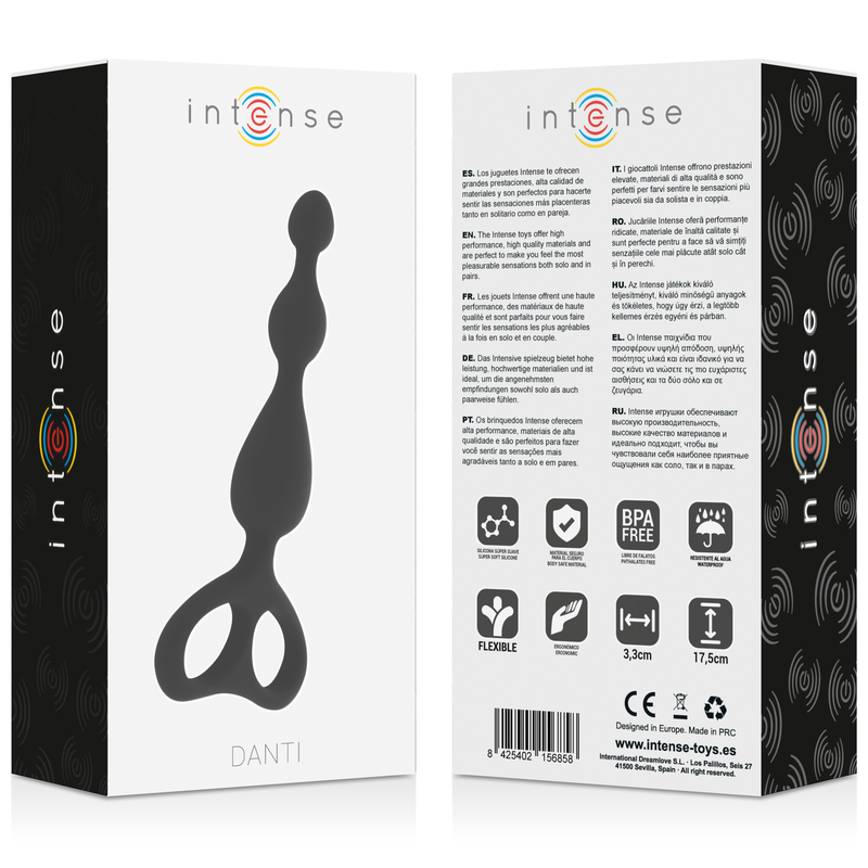 Intense Danti Nero plug anale silicone morbido