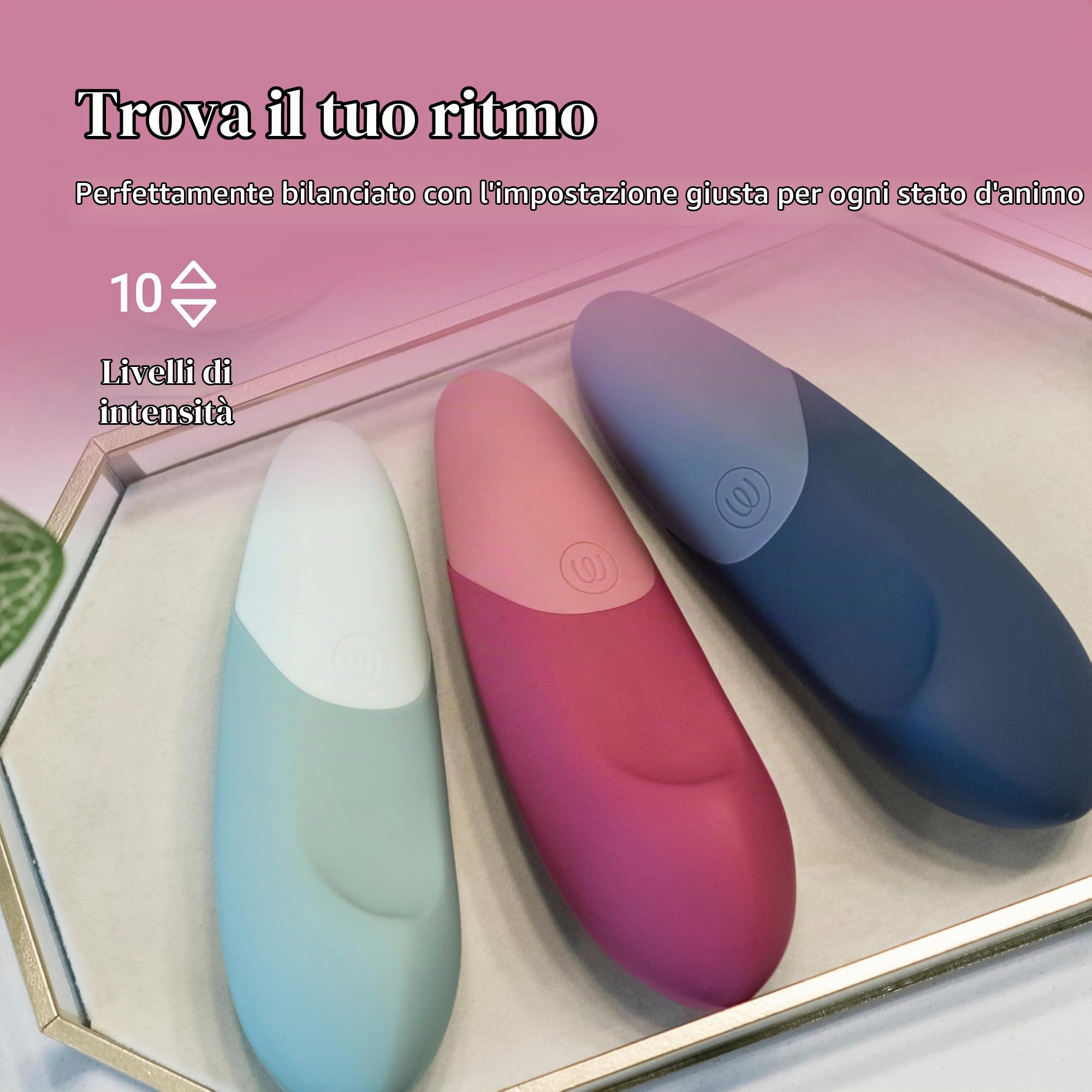 Womanizer Vibe vibratore clitorideo rosa antico silenzioso