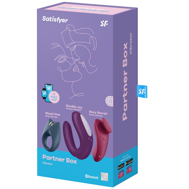 Satisfyer Partner Box 3 kit coppia 3 pezzi bluetooth