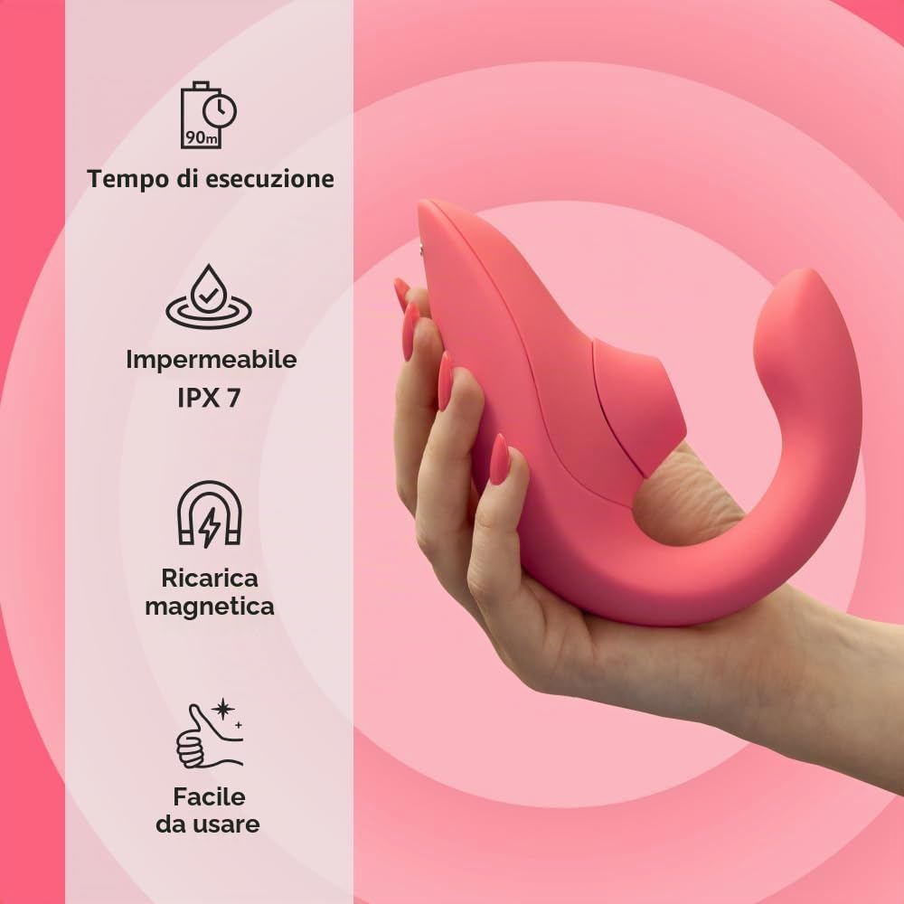 Womanizer Blend vibratore rabbit rosa doppia stimolazione