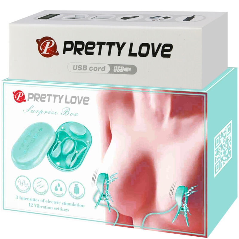 Pretty Love Pinzette Capezzoli Vibranti Blu Elettro