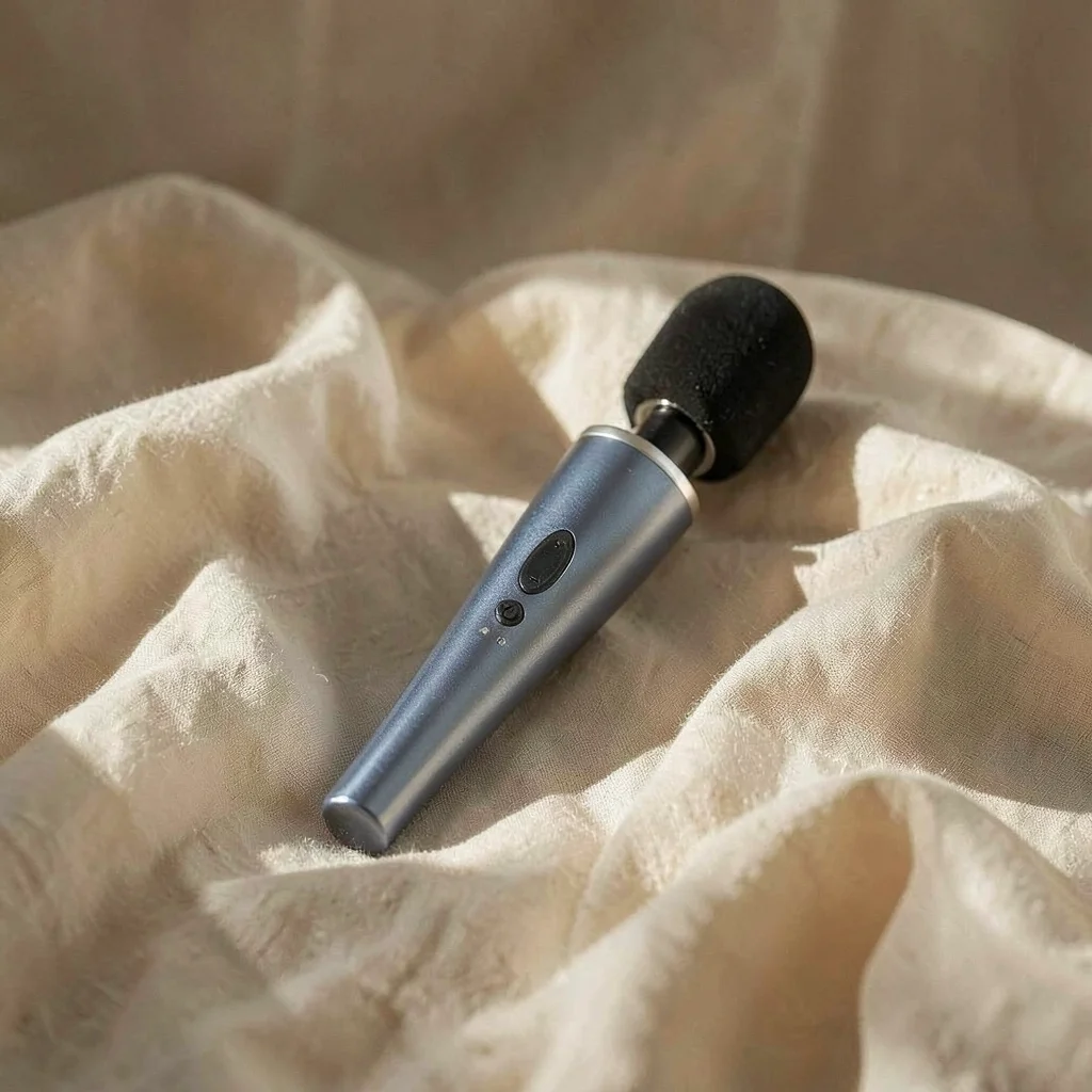 Black&Silver Dexter wand vibratore bacchetta silicone