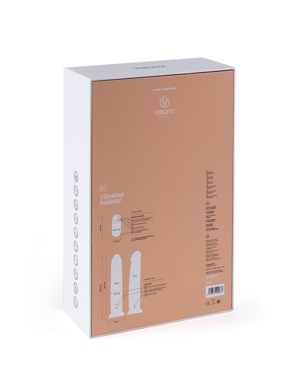 Love Hit R3 vibratore realistico 24,5 cm con telecomando