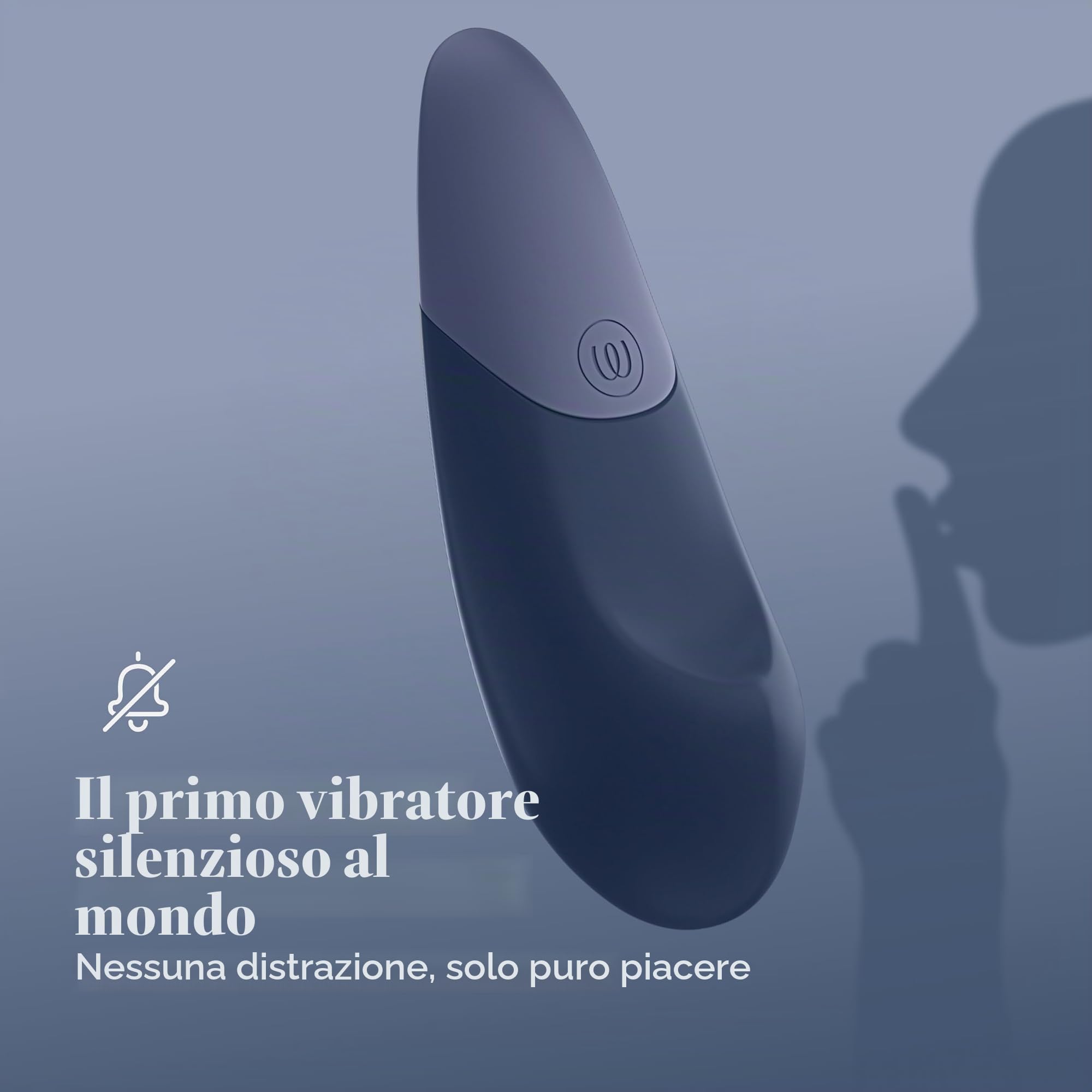 Womanizer Vibe Vibratore Clitorideo Blu Scuro silenzioso