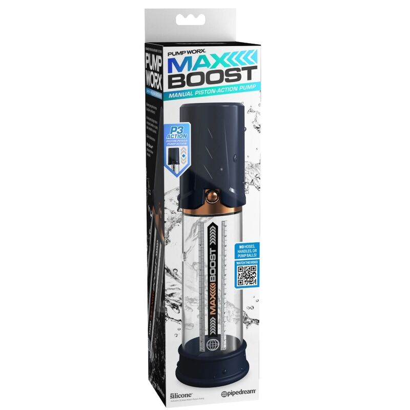 Pump Worx Max Boost pompa pene blu senza motore