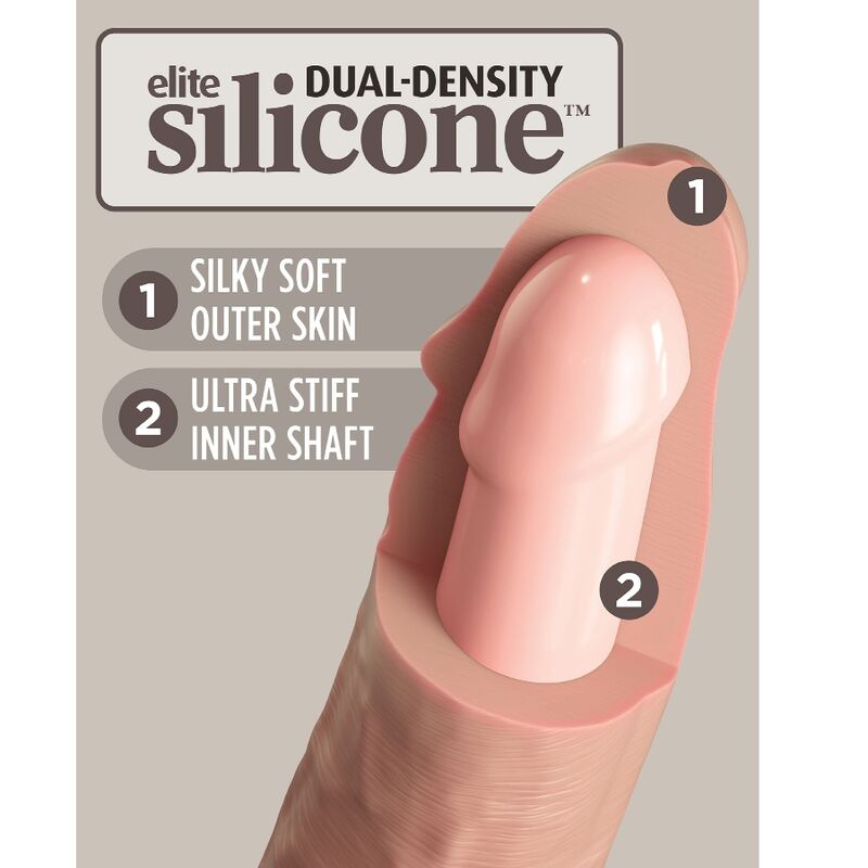 Pipedream King Cock Elite dildo vibrante 23 cm naturale