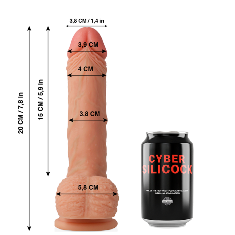 Cybersilicock Freeman Dildo Realistico 20cm con Ventosa