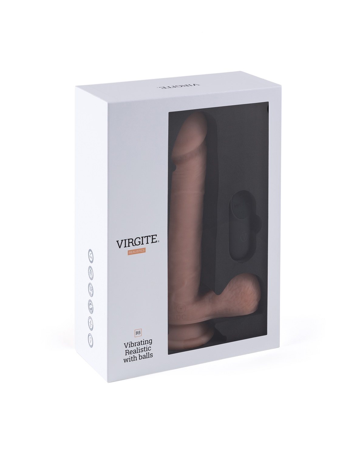 Virgite R5 vibratore realistico 21cm con telecomando USB
