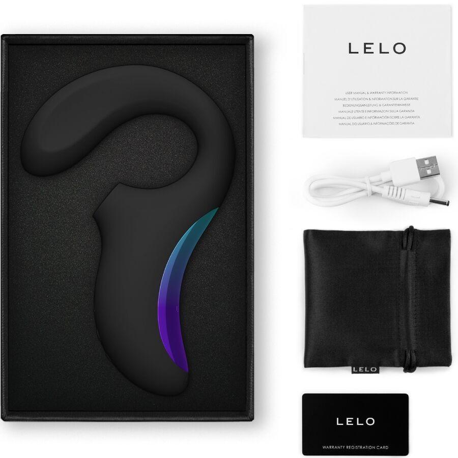 LELO Enigma Wave vibratore succhiaclitoride nero 8 modi