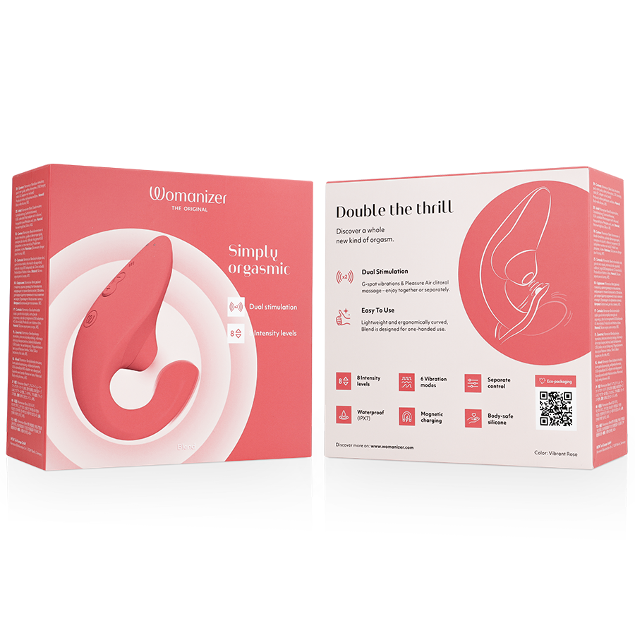 Womanizer Blend Vibrant Rose rabbit clitoride aria + punto G