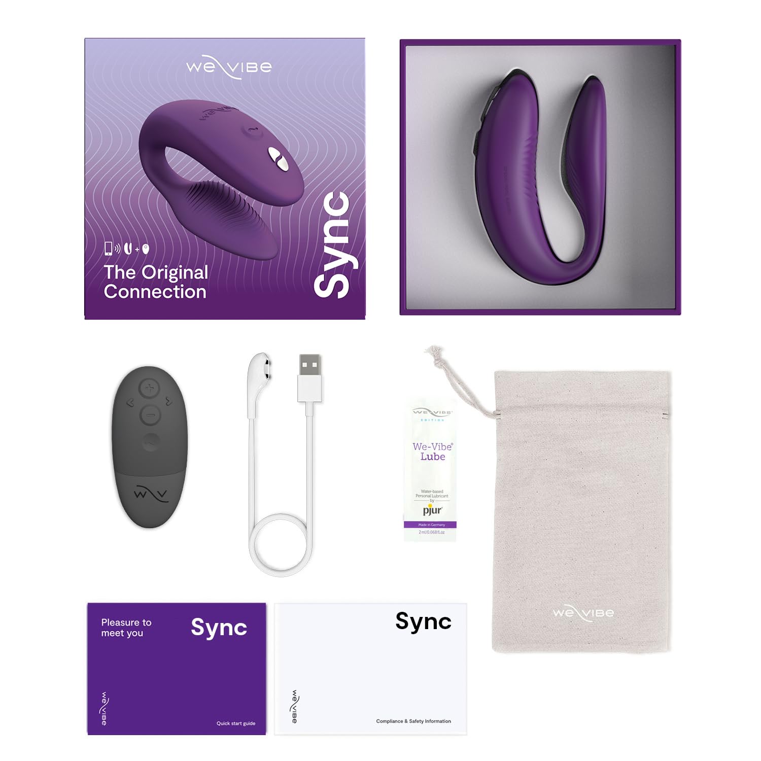We-Vibe Sync 2 vibratore di coppia viola con app