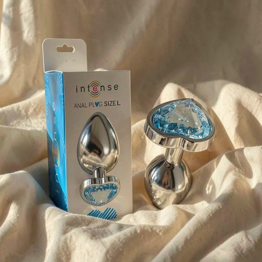 Intense Plug Cuore Blu L plug anale metallo gioiello