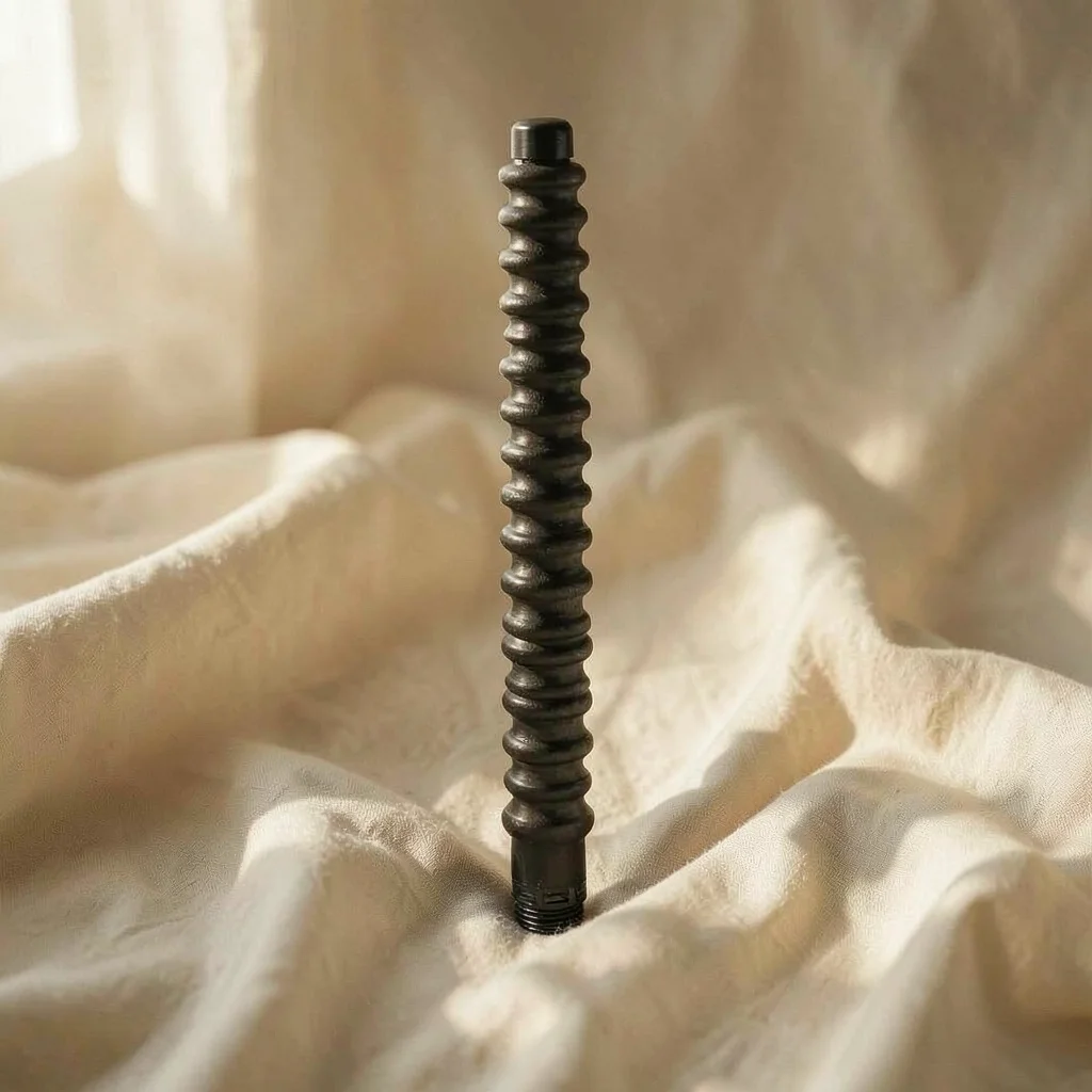 All Black Mega Ripple doccia anale in silicone 28,5 cm