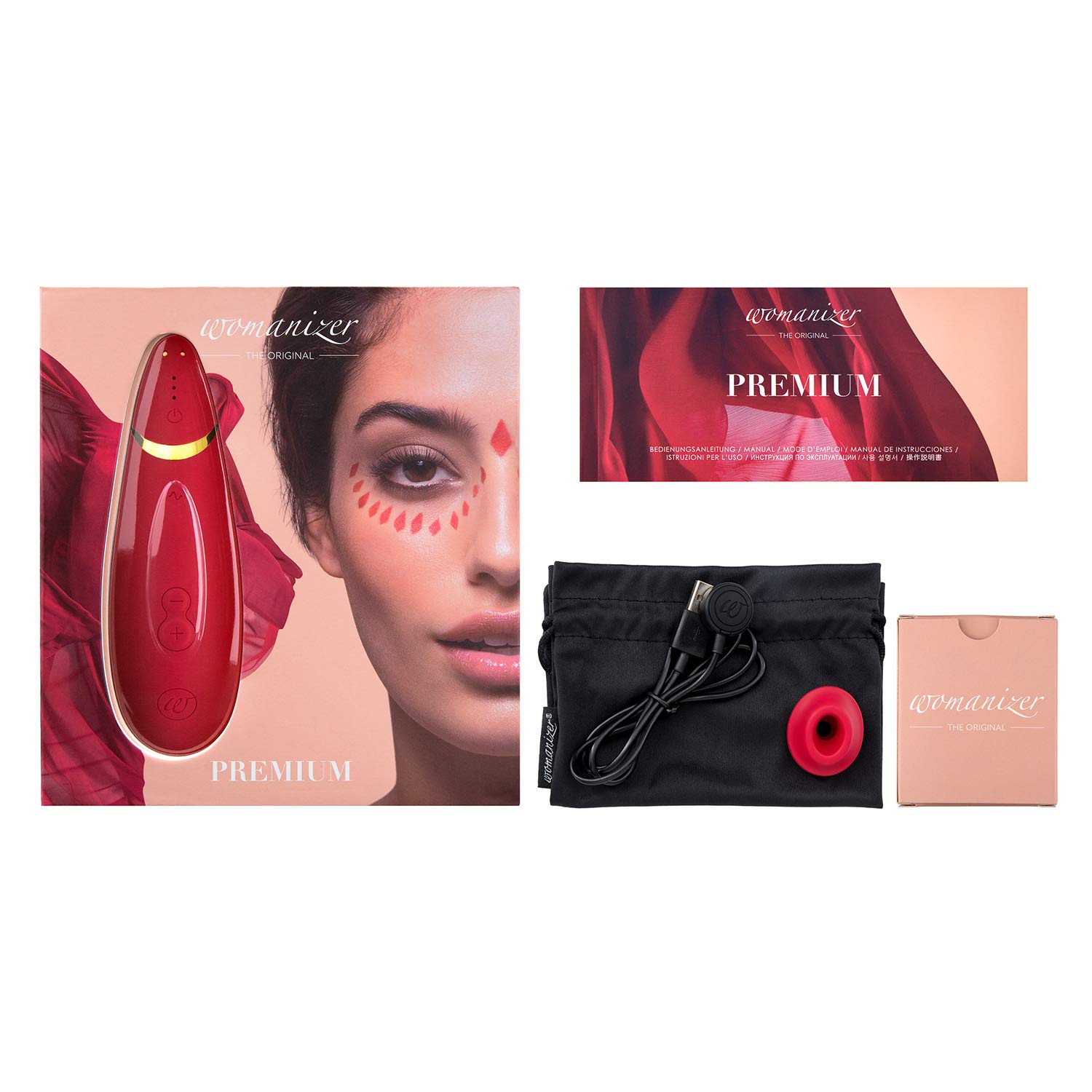Womanizer Premium 1 Stimolatore Clitorideo Red Gold 12 Intensità