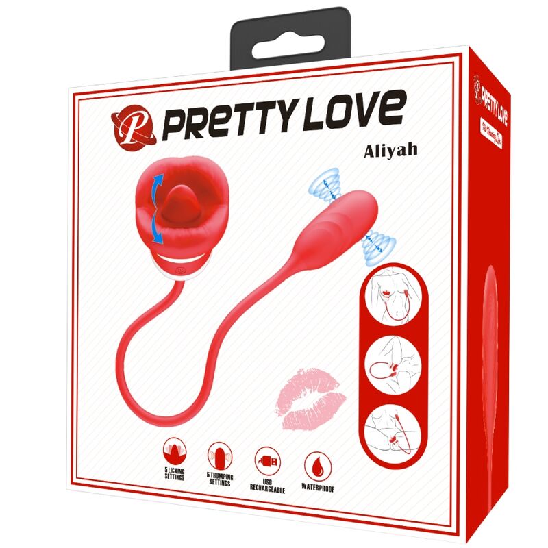 Pretty Love Aliyah stimolatore clitorideo rosso in silicone