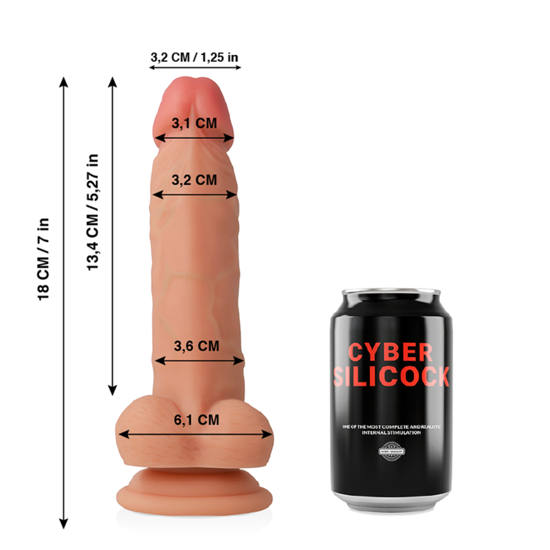 Cybersilicock Jude 18 cm dildo silicone realistico