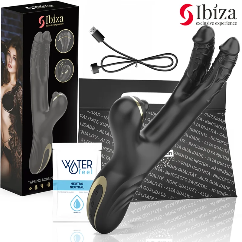 Ibiza Sex Toys Two Dragons Rabbit Vibratore Nero