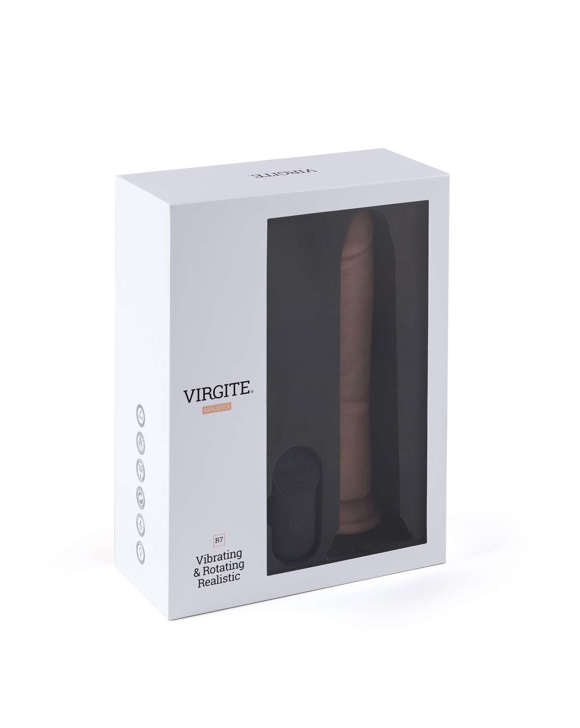Virgite R7 vibratore realistico rotante 19cm telecomando