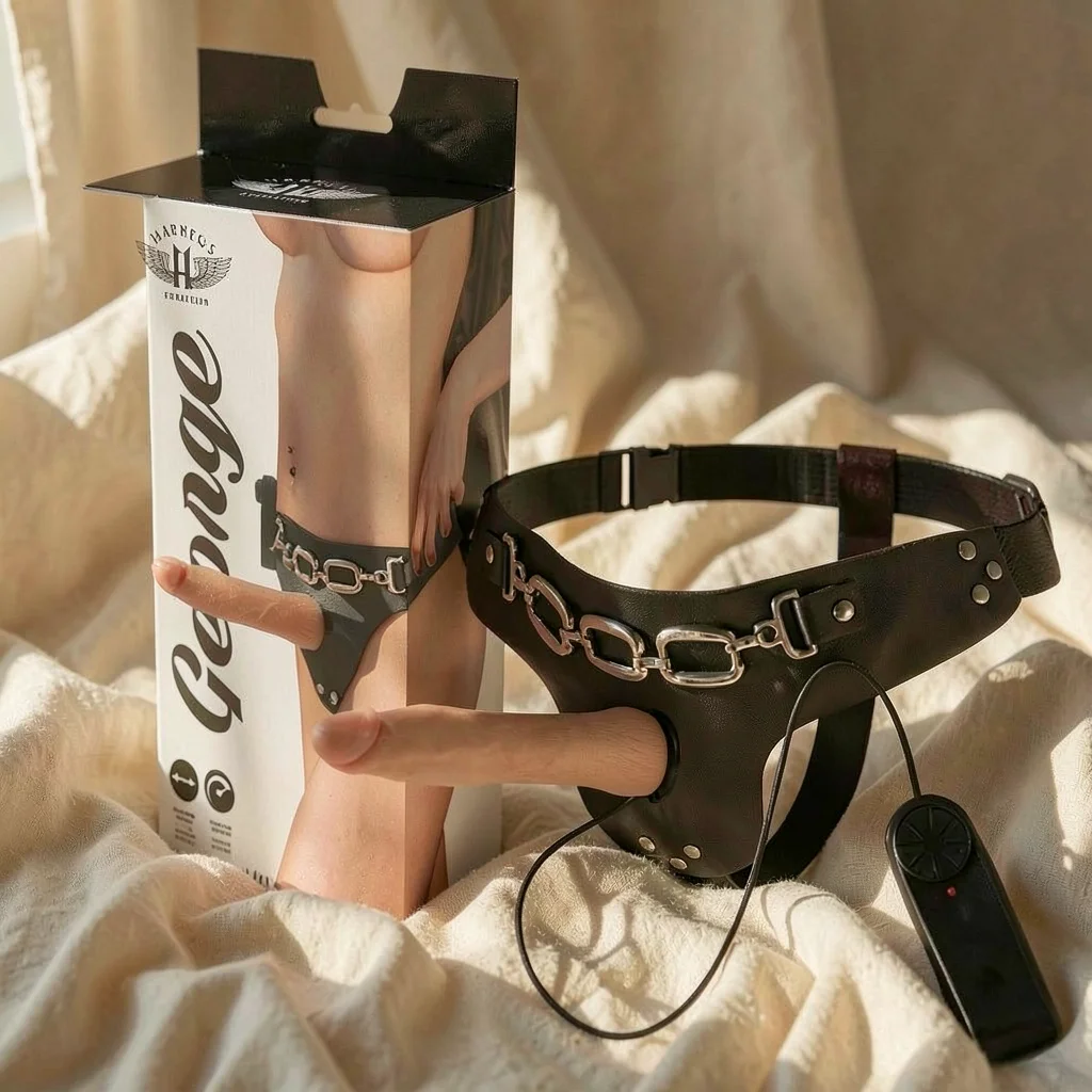 Attraction George harness strap-on vibrante 19 cm multivelocità