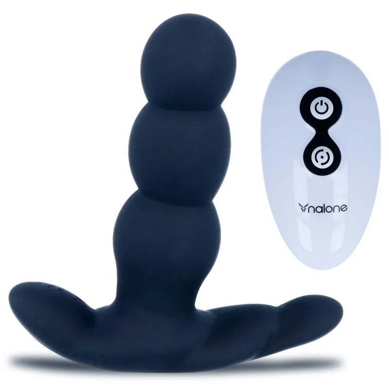 Nalone Pearl Nero plug anale vibrante con telecomando