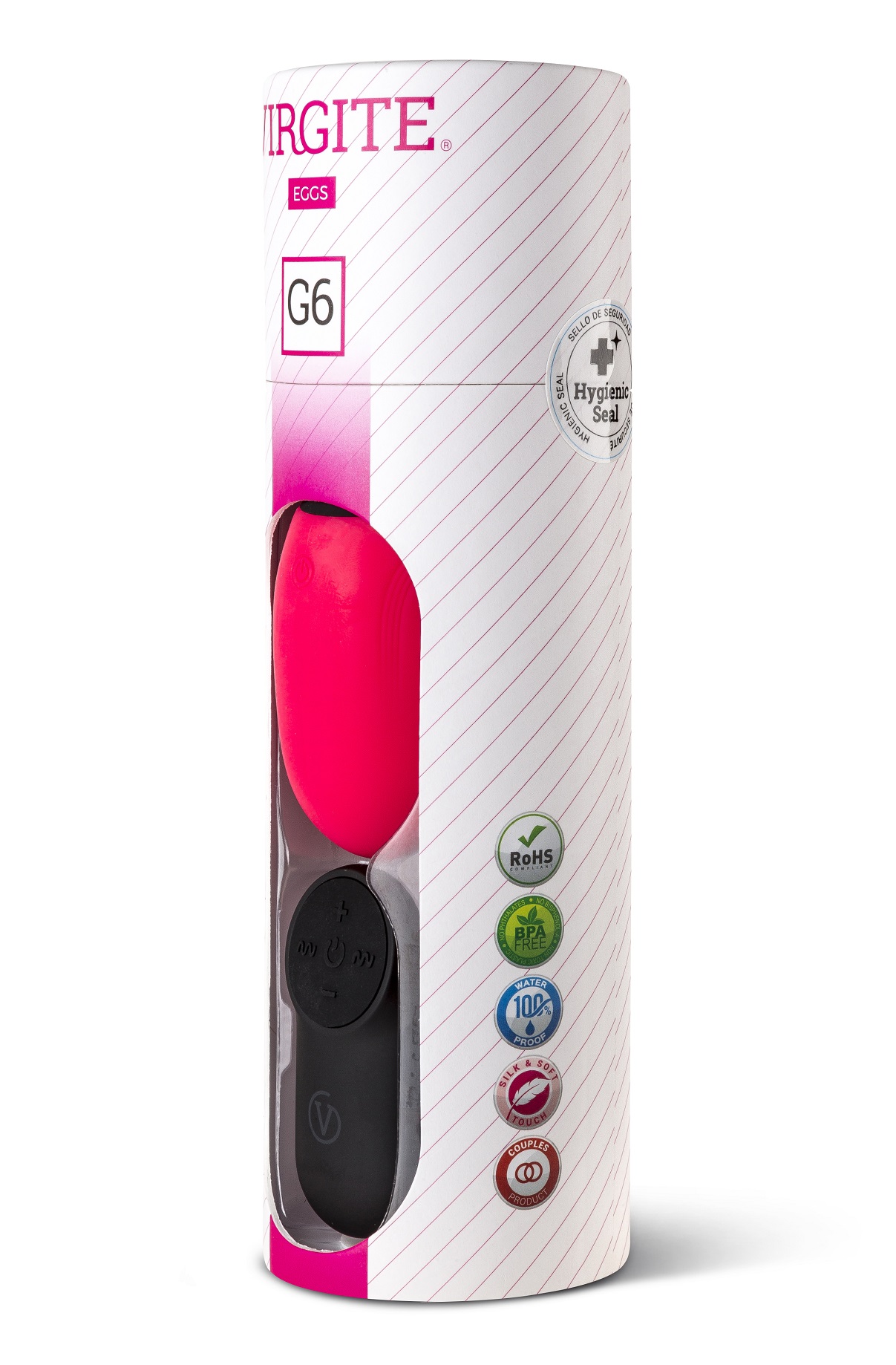 Love Hit by Virgite G6 uovo vibrante ricaricabile rosa silicone