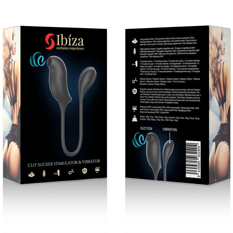 Frutille Ibiza Sucker & Vibrator stimolatore clitorideo 10+10