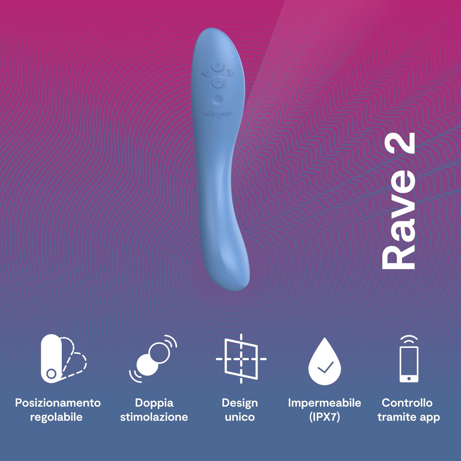 We-Vibe Rave 2 Vibratore Punto G Blu con app