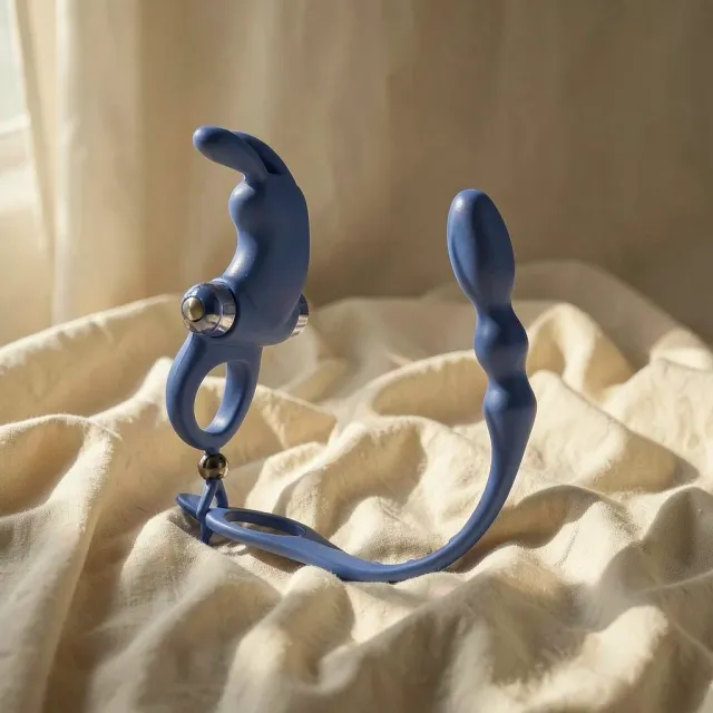 Pretty Love Ayad kit anello e plug vibrante blu 10 funzioni