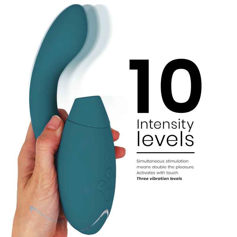 Womanizer Duo 2 stimolatore clitorideo blu petrol doppia stimolazione