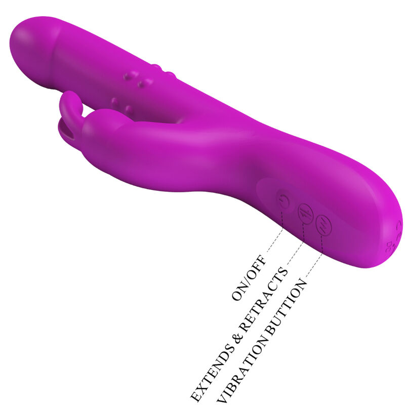 Pretty Love Reese vibratore rotante viola con spinta