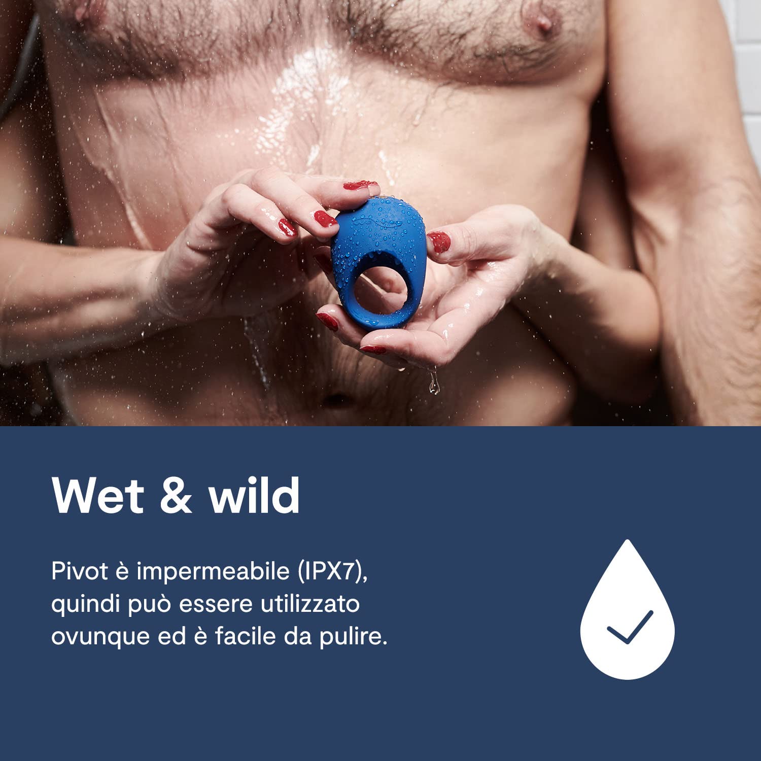 We-Vibe Pivot anello vibrante elastico con lubrificante