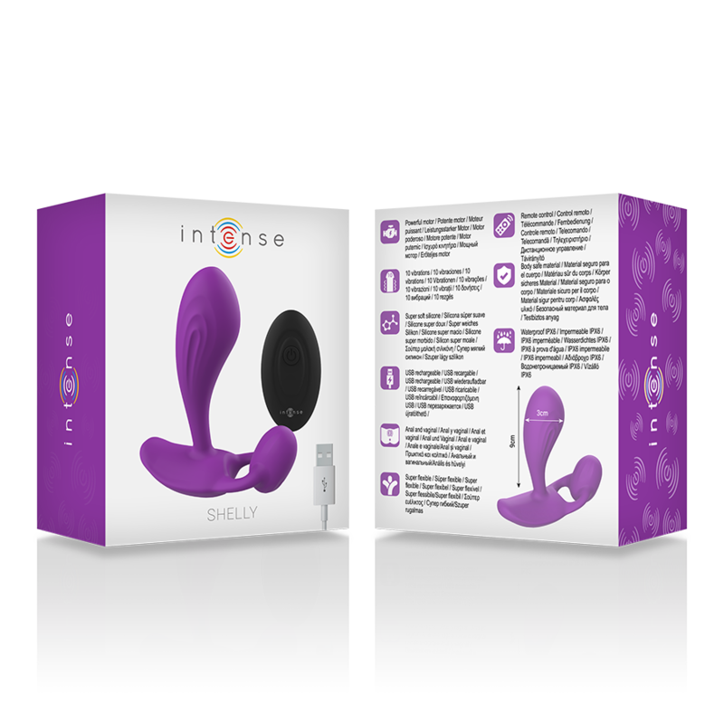 Intense Shelly Plug plug anale vibrante viola telecomando