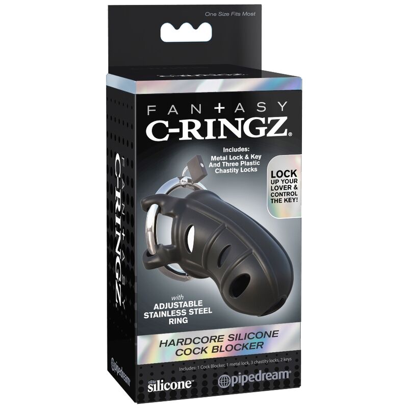 Pipedream Hardcore Silicone Cock Blocker gabbia nera