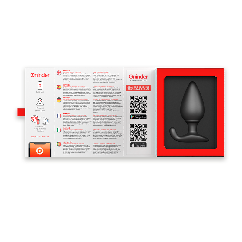 Oninder Anal Plug plug anale vibrante con app