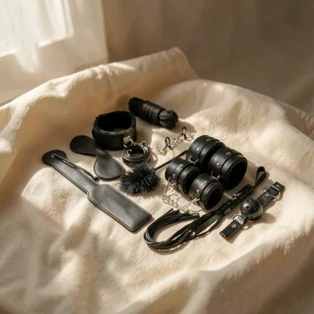 Experience Kit BDSM Nero 11 pezzi completo