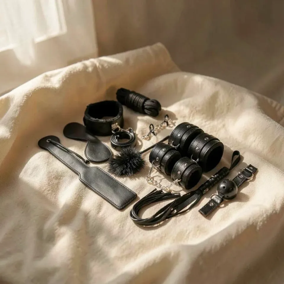 Experience Kit BDSM Nero 11 pezzi completo