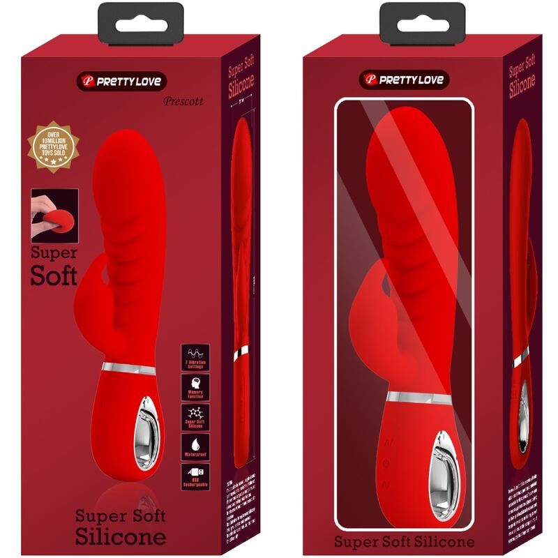 Pretty Love Prescott vibratore rabbit punto G rosso
