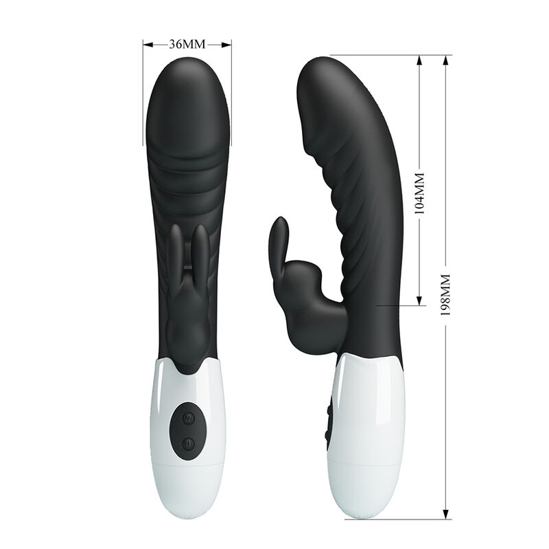 Pretty Love Naughty Bunny vibratore rabbit nero 30 modi silenzioso