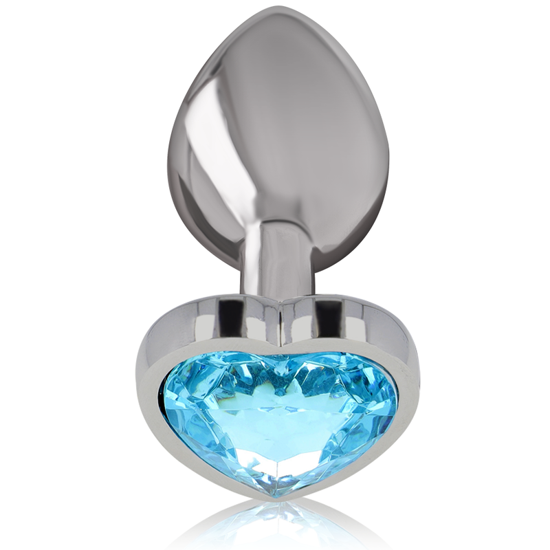 Intense Cuore Blu M plug anale metallo gioiello blu