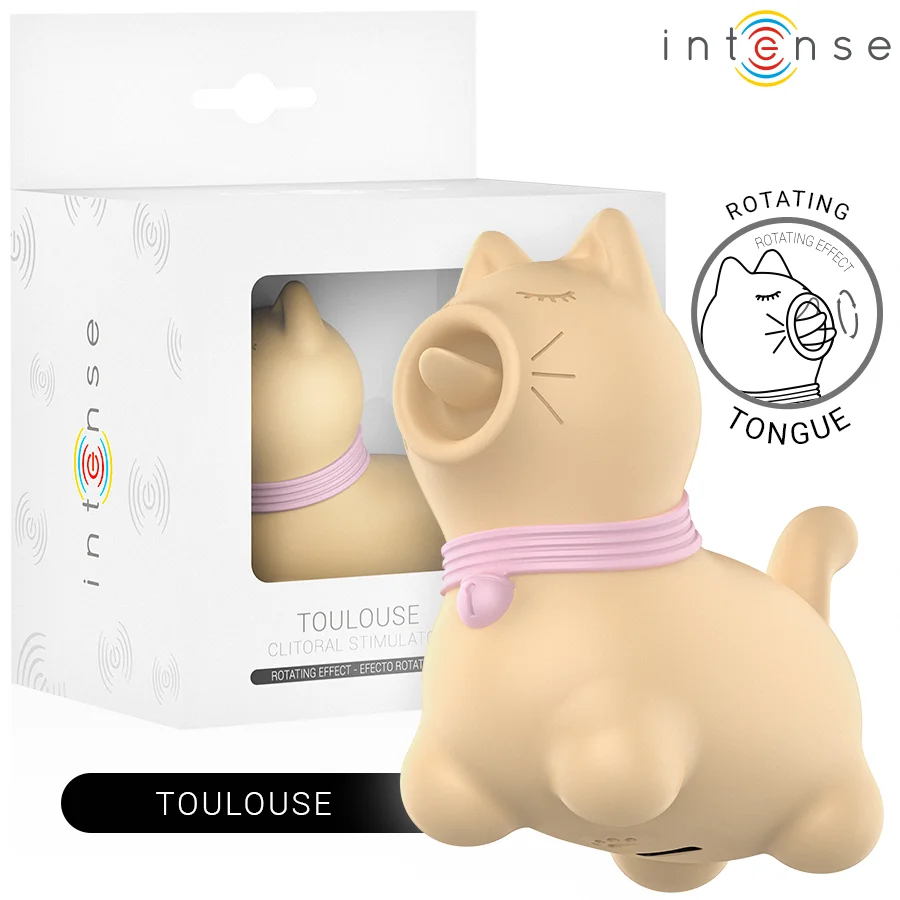 Intense Tolosa stimolatore clitorideo lingua rotante giallo