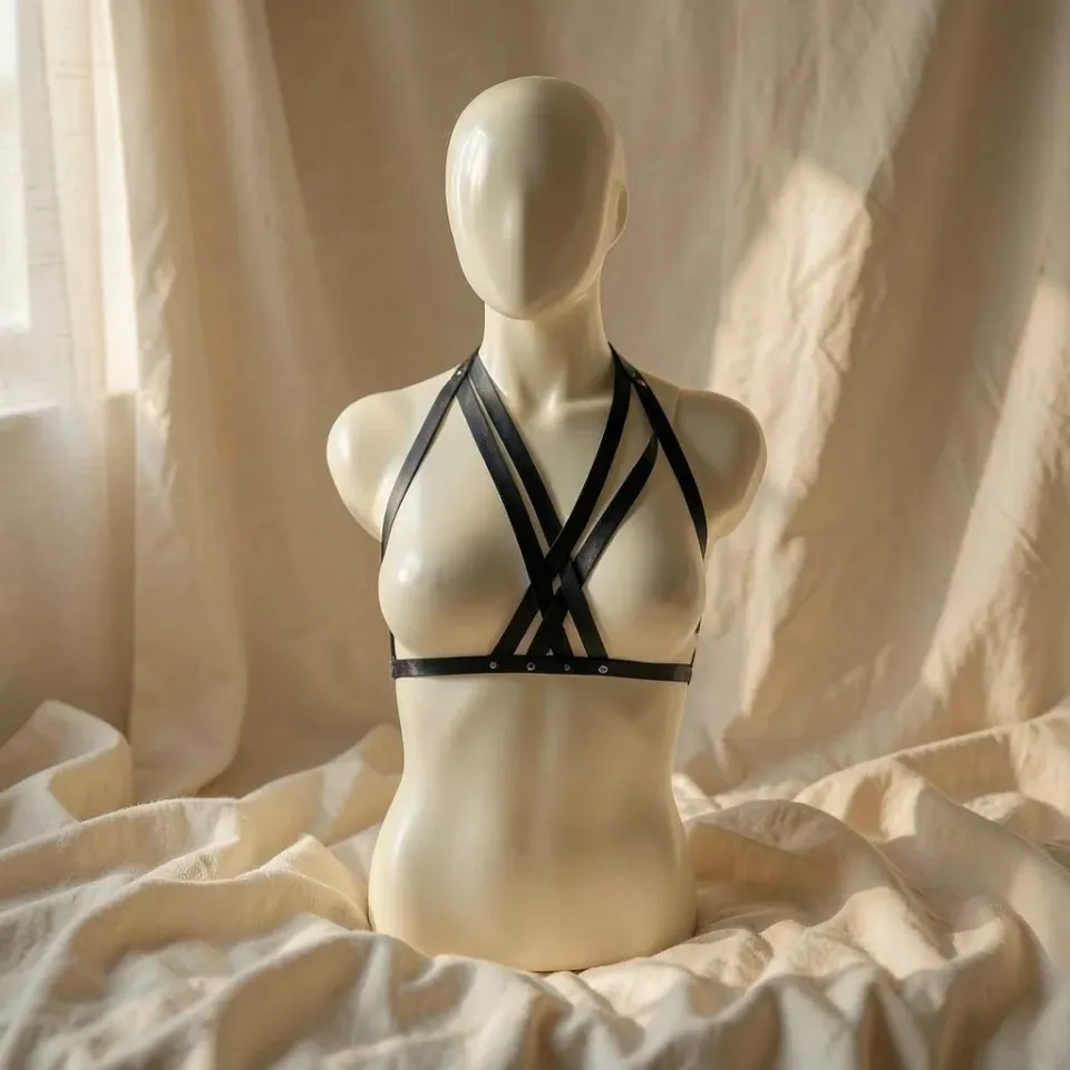 Bijoux Indiscrets Maze Halter harness nero regolabile