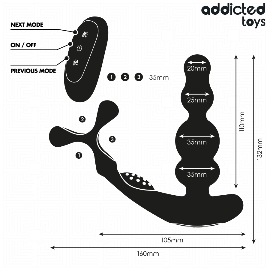 Addicted Toys Massaggiatore Prostatico Rotante stimolatore