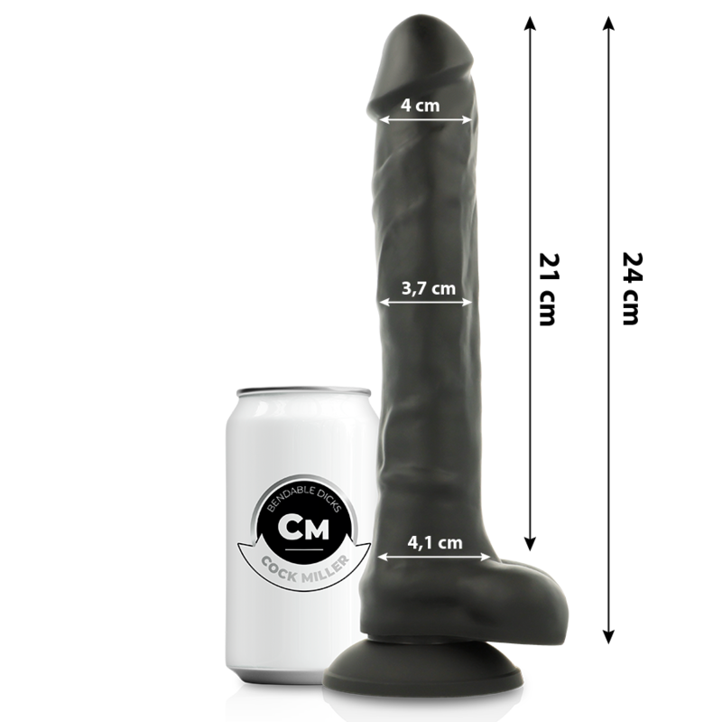 CockMiller Cocksil Nero dildo 24 cm doppia densità