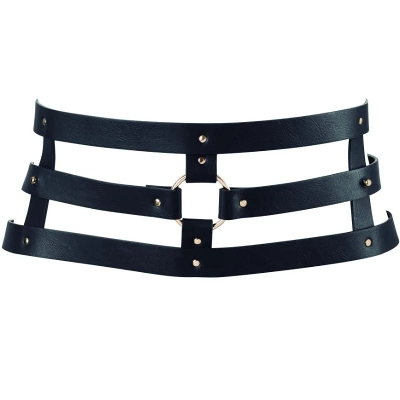 Bijoux Indiscrets Maze cintura bondage con polsini nera