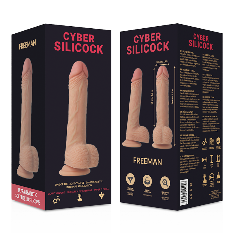 Cybersilicock Freeman Dildo Realistico 20cm con Ventosa