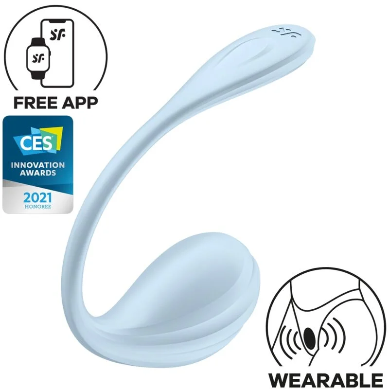 Satisfyer Smooth Petal Vibratore Punto G Blu Bluetooth