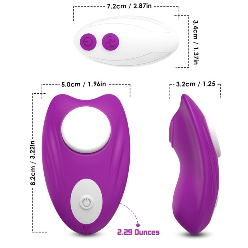 Armony Clip vibratore indossabile viola con telecomando